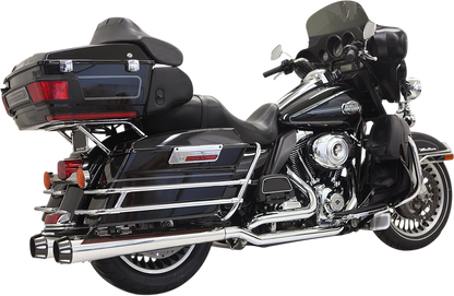 Bassani Chrome True Dual Down Under Exhaust 2009-2016 Harley Touring FLHX FLHR