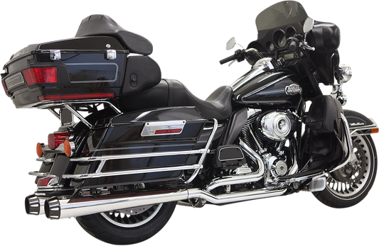 Bassani Chrome True Dual Down Under Exhaust 2009-2016 Harley Touring FLHX FLHR