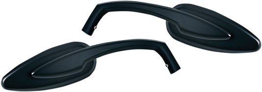 Kuryakyn 1708 Satin Black Teardrop Screw in Handlebar Side View Mirror Set