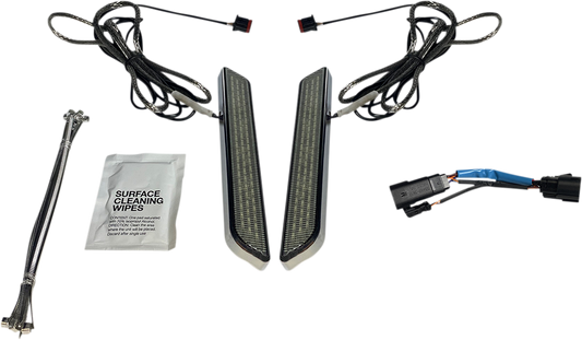 Custom Dynamics LED Front Fork Leg Reflector Lights 2010-2013 Harley Touring CVO