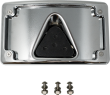 Kodlin Curved Chrome 3-Hole LED Laydown License Plate Kit for Harley Davidson