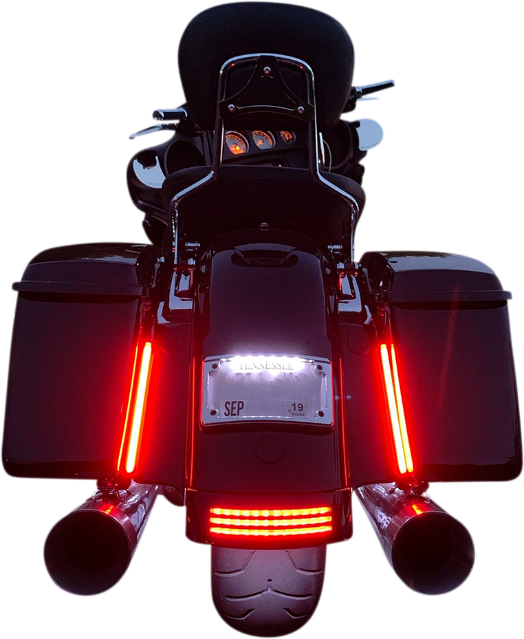 Custom Dynamics Plasma Rods 14" Red LED Universal Rear Lights Harley Davidson