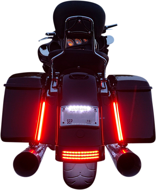 Custom Dynamics Plasma Rods 14" Red LED Universal Rear Lights Harley Davidson