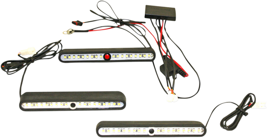 Custom Dynamics Black Tour Pak Saddlebag Interior Light Kit for Harley Touring