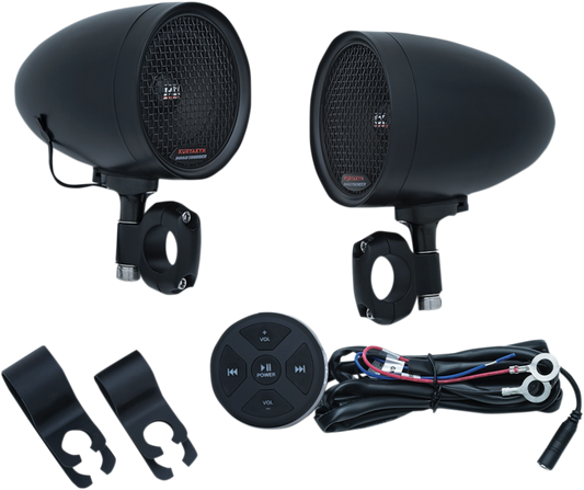 Kuryakyn Road Thunder MXT 7/8" & 1" Handlebar Speaker Kit Harley Davidson