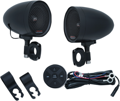Kuryakyn Road Thunder MXT 7/8" & 1" Handlebar Speaker Kit Harley Davidson