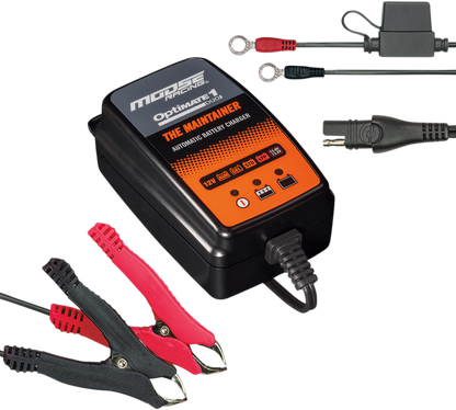 Moose Optimate 1 Duo Battery Charger Tender Maintainer 12V Motorcycle ATV UTV