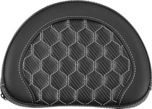 Saddlemen Contour White Carbon Honeycomb Sissy Bar Backrest Pad for Harley