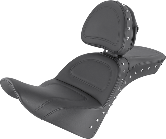 Saddlemen Explorer Studded Seat & Backrest for 2018-25 Harley Softail FLHC FLSL