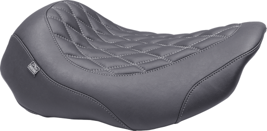 Mustang Wide Tripper Gray Diamond Solo Seat fits 2023-2025 Harley Touring FLTR