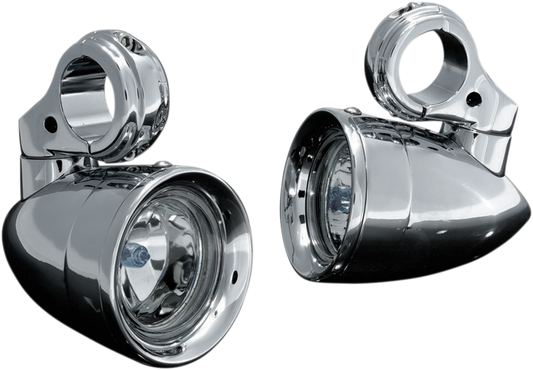 Kuryakyn Chrome 3" Universal Motorcycle Engine Guard Mounted Driving Lights
