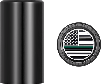 Figurati Army Green Line Flag Long Magnetic Docking Hardware Covers for Harley