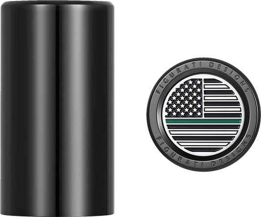 Figurati Army Green Line Flag Long Magnetic Docking Hardware Covers for Harley