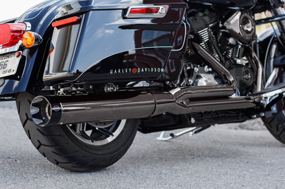 S&S Sidewinder Lava Chrome 2-1 Exhaust System for 2017-2024 Harley Touring M8