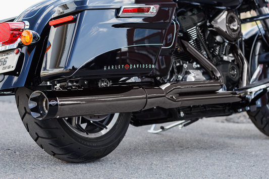 S&S Sidewinder Lava Chrome 2-1 Exhaust System for 2017-2024 Harley Touring M8