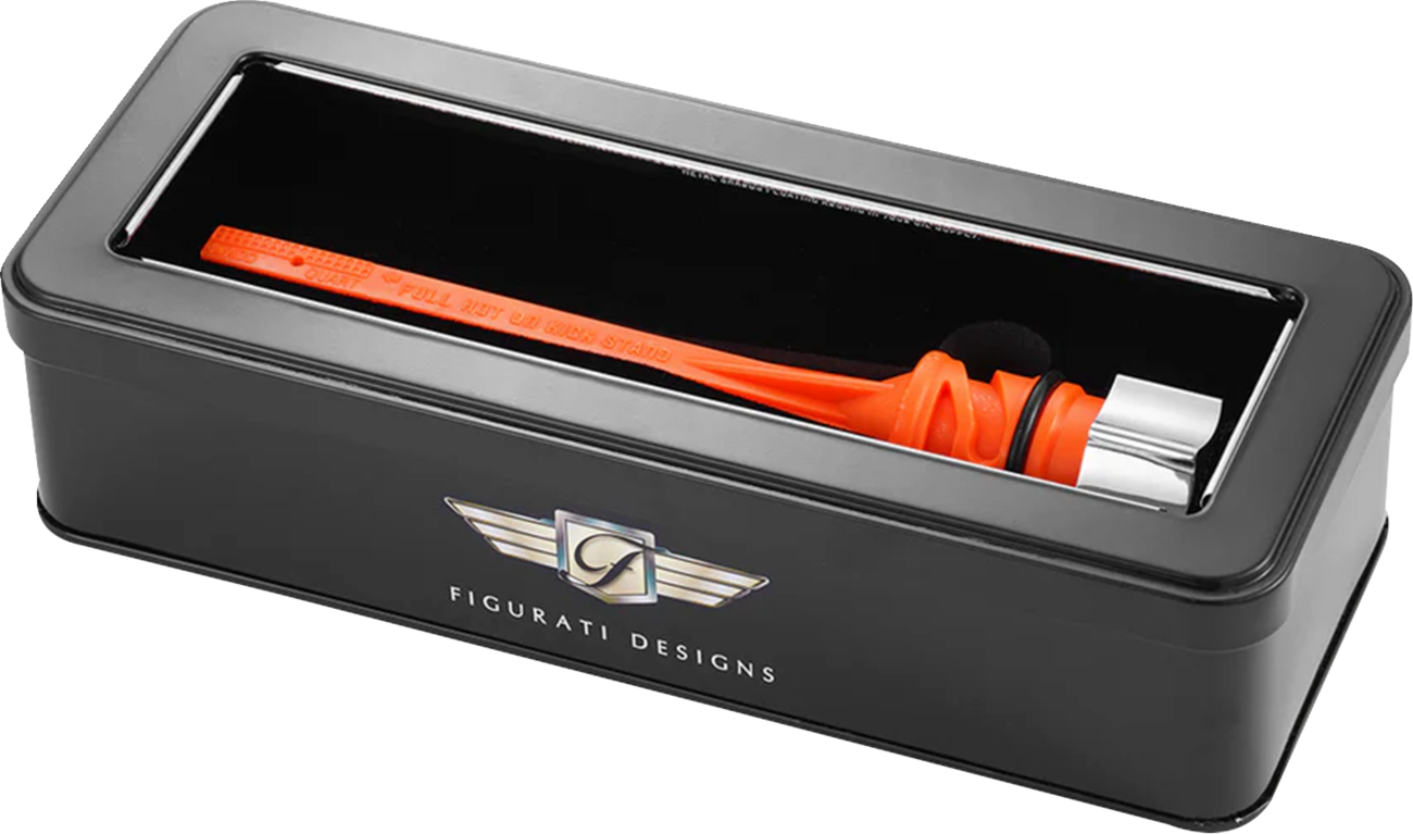 Figurati Silver Curved Magnetic Engine Oil Dipstick 2018-2025 Harley Softail M8