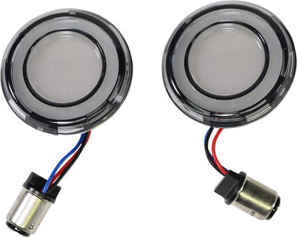Kuryakyn 2904 Tracer Smoke Lens Amber LED Front Turn Signal Conversion Kit