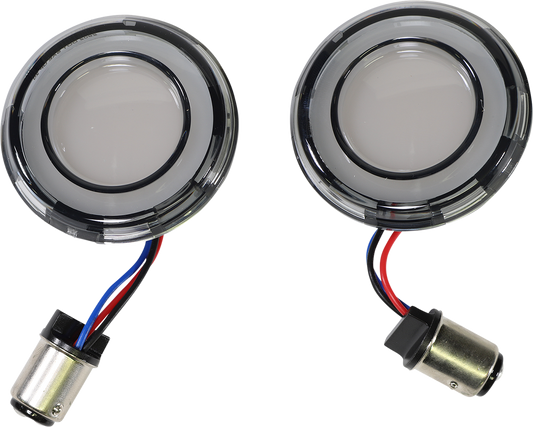Kuryakyn 2904 Tracer Smoke Lens Amber LED Front Turn Signal Conversion Kit