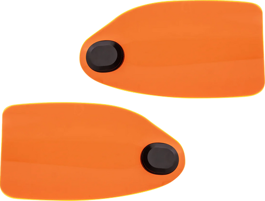 Klock Werks Flare Orange Ice Hand Guards for 2002-2025 Harley Hydraulic Clutch