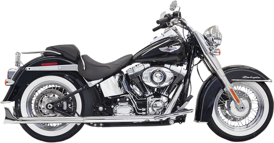Bassani Chrome 30" Fishtail Exhaust System 2007-2017 Harley Softail FXST FLSTN