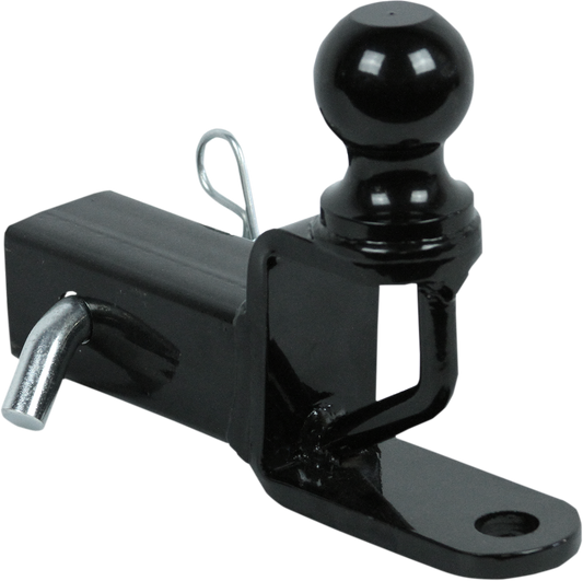 Moose Utility Black Powder Coated Rear Steel ATV UTV 2" Trio Ball & Hitch Kit