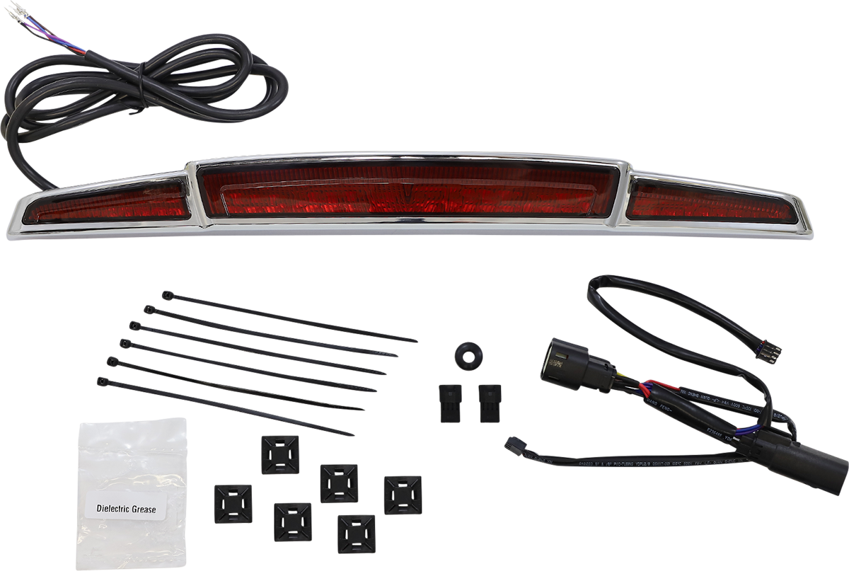 Ciro Streak Chrome Tour Pak Luggage LED Light 2014-2024 Harley Touring Models