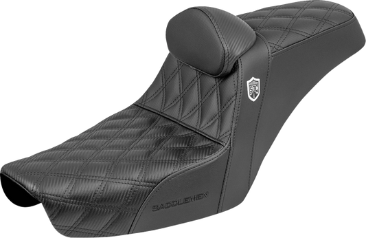 Saddlemen SDC Carbon Lattice Grip Seat & Backrest fits 1996-2003 Harley Dyna FXD