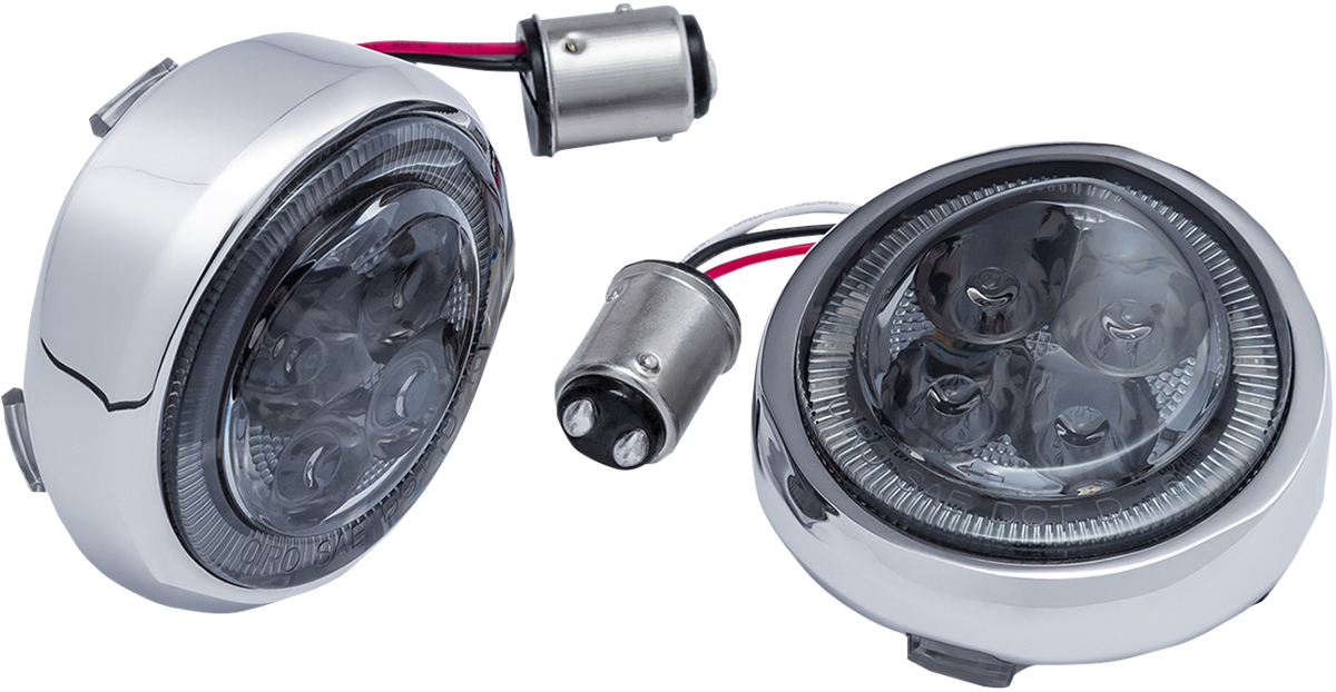 Ciro LED Fang Rear Signal Light Inserts Motorcycle for 2007-2024 Harley Softail