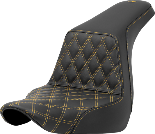 Saddlemen Step Up Gold Lattice Gel Seat for 2018-25 Harley Low Rider Sport Glide