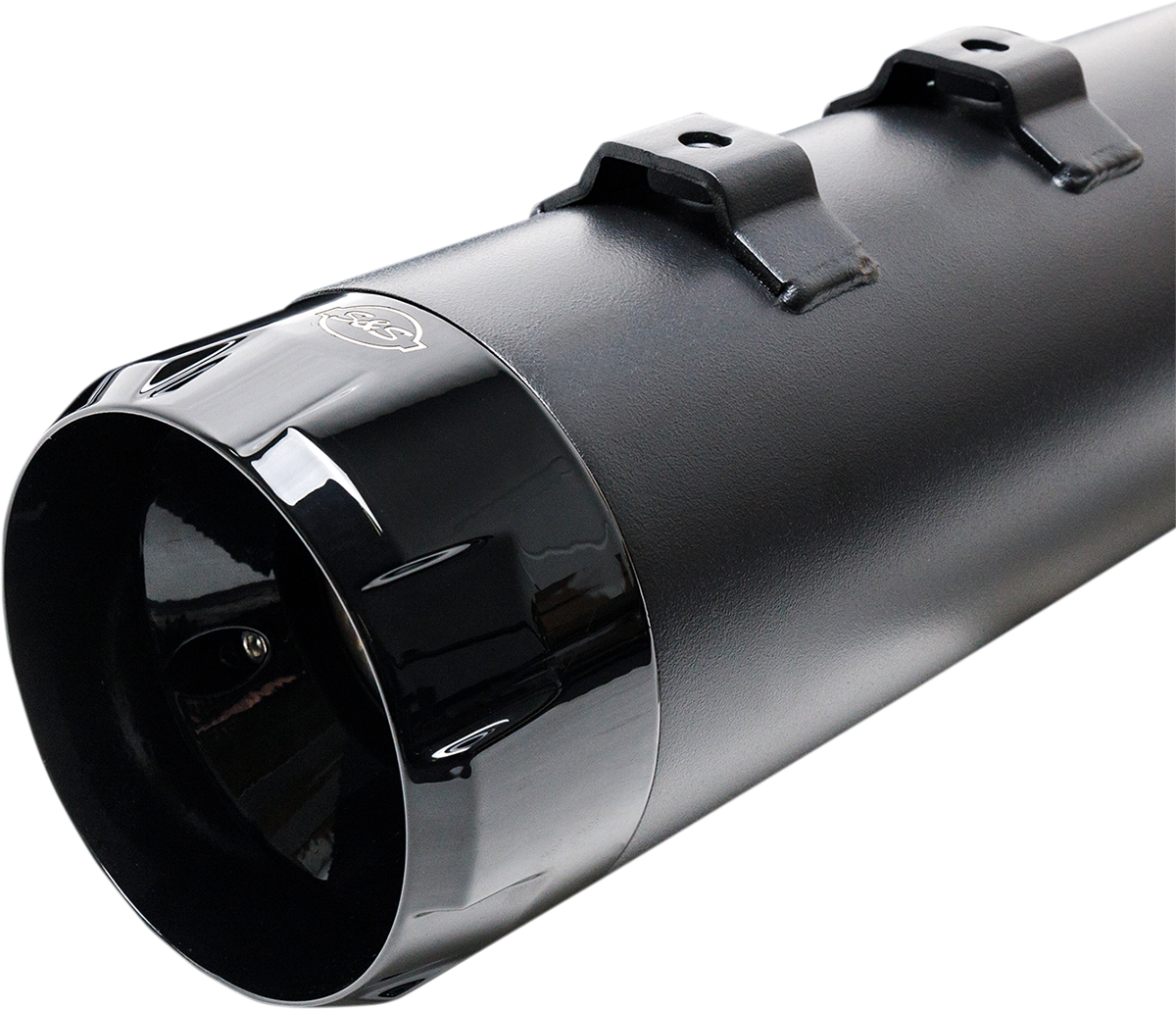 S&S MK45 4.5" Black Slip On Mufflers fits 2017-2025 Harley Touring M8 550-0666