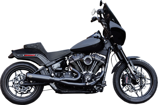 S&S Qualifier Black 2-1 Race Only Exhaust System for 2018-2025 Harley Softail