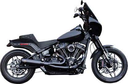 S&S Qualifier Black 2-1 Race Only Exhaust System for 2018-2025 Harley Softail