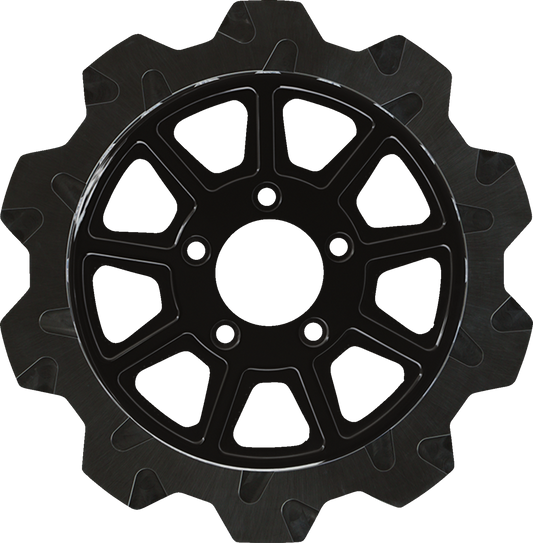 Lyndall Racing 9-Spoke Black Rear Brake Rotor for 2014-2024 Harley Touring FLH