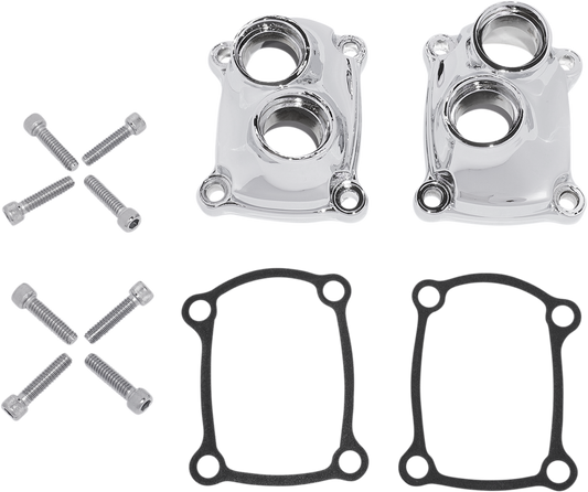Drag Specialties Chrome Lifter Block Covers 2017-2024 Harley M8 Touring Softail