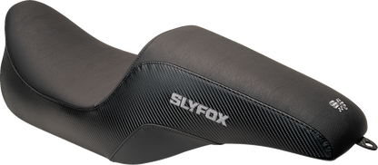 Slyfox Smooth Carbon Fiber Seat fits 2008-2024 Harley Electra Road Street Glide