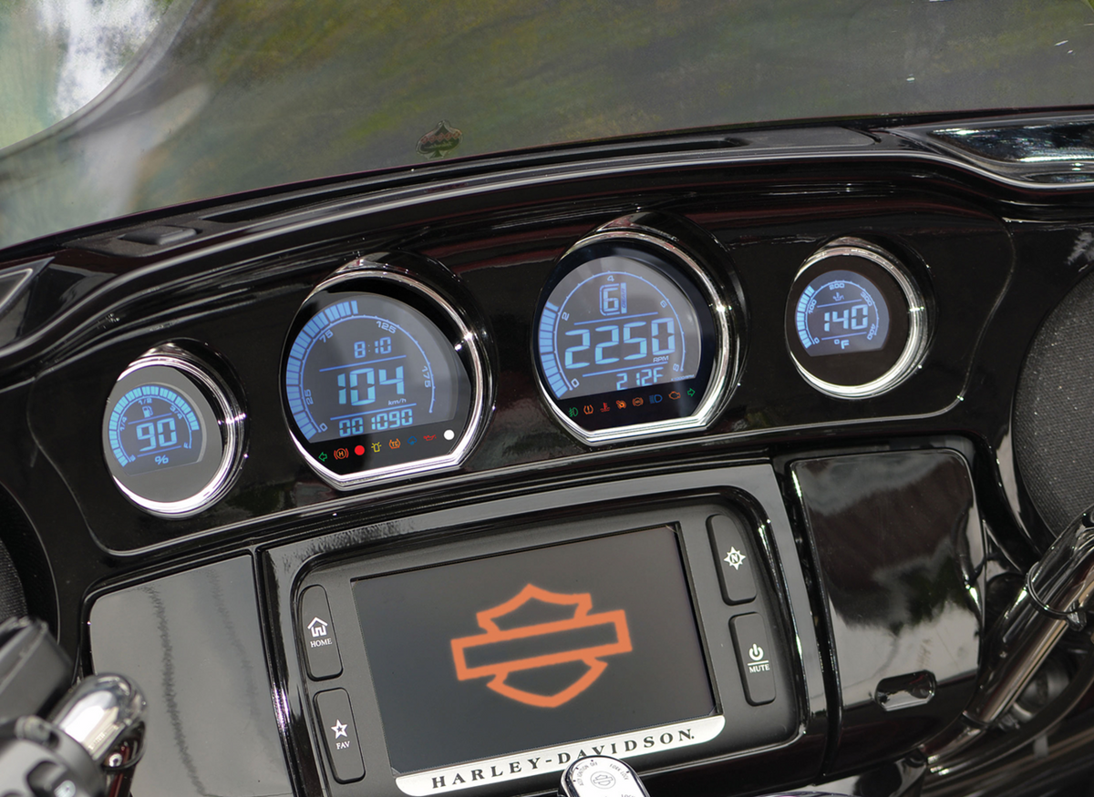 Koso HD-03 Multi-Color LCD Digital Gauge Kit for 2014-2024 Harley Touring