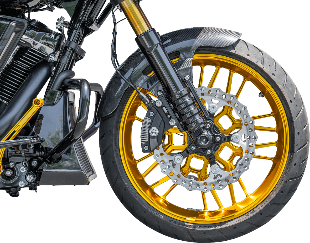 Arlen Ness Carbon Fiber 19" Cafe Front Fender for 2023-2024 Harley Touring FLTR