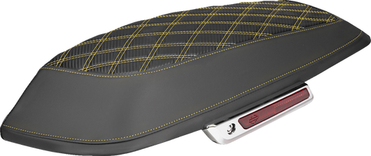 Saddlemen Gold Carbon Lattice Saddlebag Lid Covers for 2014-2025 Harley Touring
