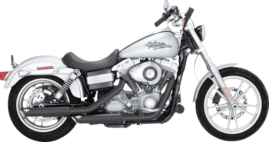 Vance & Hines Twin Slash 3" Black Slip On Mufflers 1991-2009 Harley Dyna FXD