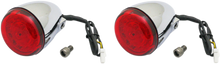 Custom Dynamics Chrome Red Lens Rear LED Turn Signal Kit 2014-2023 Indian Chief