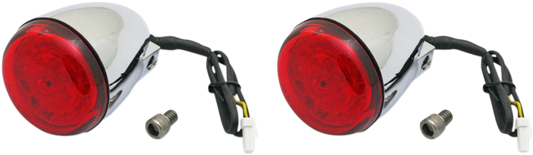 Custom Dynamics Chrome Red Lens Rear LED Turn Signal Kit 2014-2023 Indian Chief