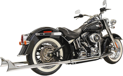 Bassani True Dual 39" Fishtail Exhaust for 1989-2017 Harley Softail FLXTFB FXSB