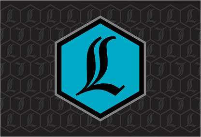 Legend REVO ARC Black Teal Logo Replacement Shock Reservoir Canister Decal