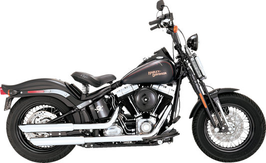 Vance & Hines Twin Slash 3" Slip On Mufflers 2008-09 Harley Softail Cross Bones