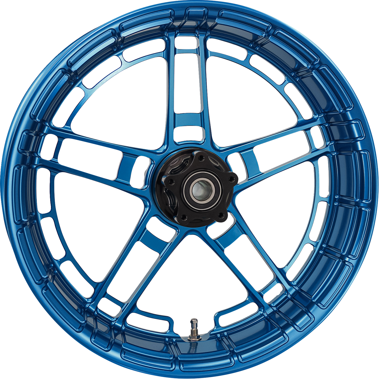 Arlen Ness Flatline Blue 18" x 5.5" Rear Motorcycle Wheel for Harley Davidson