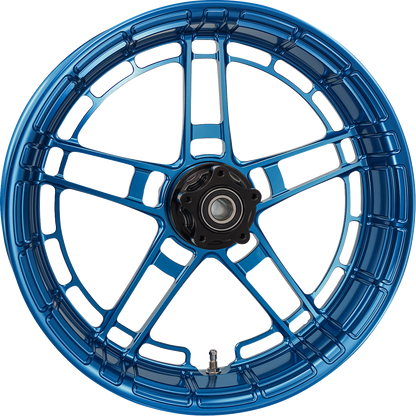 Arlen Ness Flatline Blue 18" x 5.5" Rear Motorcycle Wheel for Harley Davidson
