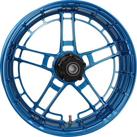 Arlen Ness Flatline Blue 18" x 5.5" Rear Motorcycle Wheel for Harley Davidson