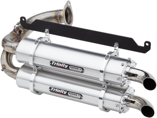 Trinity Racing Brushed Side by Side Slip on Muffler for 2019-22 Honda Talon 1000