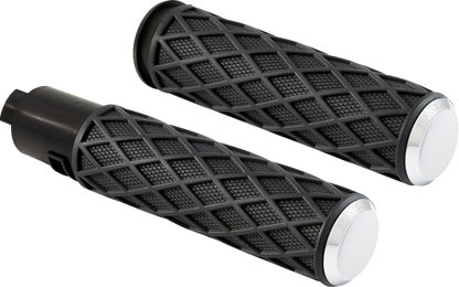 Arlen Ness Diamond Chrome TBW Handlebar Hand Grips for 2023-2024 Harley Touring