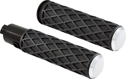 Arlen Ness Diamond Chrome TBW Handlebar Hand Grips for 2023-2024 Harley Touring